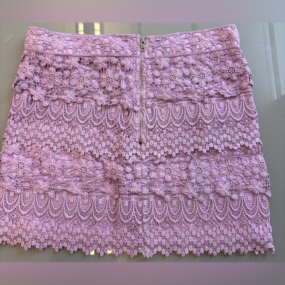 American Eagle Outfitters Cotton Blend Coquette Purple Lace Mini Skirt size XS - Picture 4 of 8